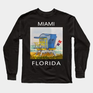 Miami Florida - Welshdesigns Long Sleeve T-Shirt